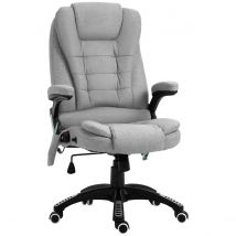 Vinsetto Office Chair With Heating Massage Points Relaxing Reclining Grey