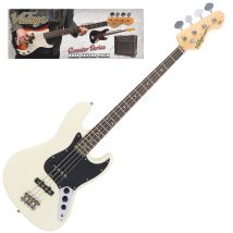 Vintage V49 Coaster Bass Guitar Pack - Vintage White