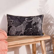 Furn&#46; Aurora Rectangular Polyester Filled Cushion Blush&#47;Black