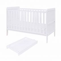 Tutti Bambini Rio Cot Bed With Cot Top Changer &#38; Mattress - White