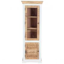IH Design Bianco Wood Bookcase&#47;Display Cabinet - 3 Shelves &#38; 1 Doors