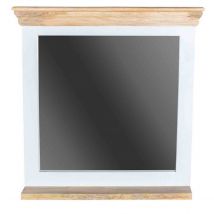 IH Design Bianco Mirror Frame With Shelf Solid Mango Wood