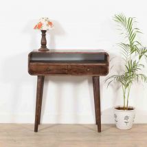IH Design Franklin Dark Mango Wood Console Table With 2 Drawers