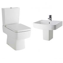 Nuie Bliss Toilet &#38; 520 Basin Semi Pedestal White