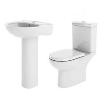 Nuie Lawton Compact Toilet &#38; Basin Pedestal White
