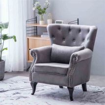 LivingandHome Living and Home Modern Wingback Armchair With Cushion