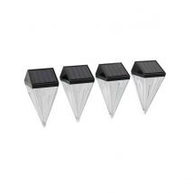 Powertek Pack of 4 Solar Diamond Wall Lights