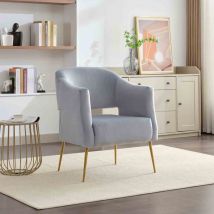Artemis Home Hobson Velvet Fabric Accent Chair - Light Blue