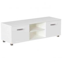 Vida Designs Cosmo Tv Cabinet Unit Stand 2 Door Storage Modern High Gloss&#44; 120Cm&#44; White