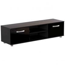 Vida Designs Cosmo Tv Cabinet Unit Stand 2 Door Storage Modern High Gloss&#44; 140Cm&#44; Black