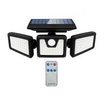 Ener-J Solar Wall Light with Sensor, 3 heads, 6.5W with Remote