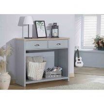 SleepOn Wooden Console Hall Table Available In Grey&#47;Oak