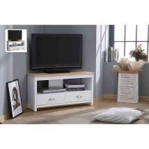 SleepOn Wooden Corner Tv Unit Available In White&#47;Oak