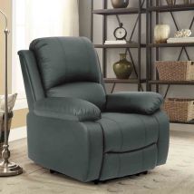 SleepOn Bonded Leather Reclining Chair In Grey