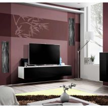 Arte-N Fly 30 Tv Cabinet - Black Gloss and White Matt