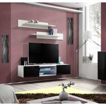 Arte-N Fly 33 Tv Cabinet - Black Gloss and White Matt