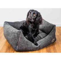 Snug & Cosy Teddy Boucle Charcoal Rectangle Bed - Medium