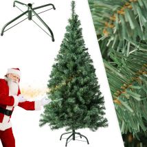Tectake Lifelike Christmas Tree With Metal Stand 6Ft Green 533 Tips