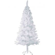 Tectake Lifelike Christmas Tree With Metal Stand 6Ft White 533 Tips