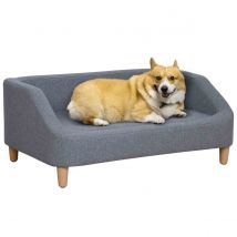 PawHut Pet Sofa w/ Soft Cushion - Grey
