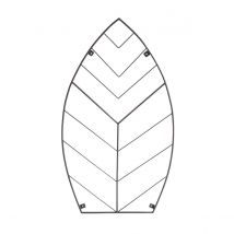 Ivyline Outdoor Leaf Trellis Zinc H100cm W80cm