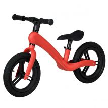 AIYAPLAY 12&#34; Kids Balance Bike With Adjustable Seat Rubber Wheels - Red