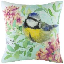 Evans Lichfield Spring Birds Bluetit Printed Filled Cushion