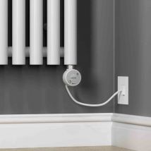 Terma Electric Radiator, Rolo-room-e, 1800/370 (supplied w/ MOA Blue In White) White RAL 9016