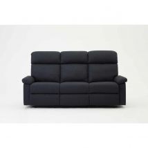 Home Detail Brody Dark Grey Fabric 3-Seater Manual Recliner Sofa
