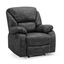 Home Detail Enoch Black Faux Leather Manual Recliner Armchair