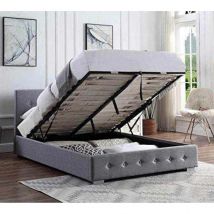 Home Treats Ottoman Storage Bed Small Double 4ft Grey