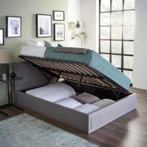 Home Treats Side Lift Ottoman Bed Frame Single Bed With Storage