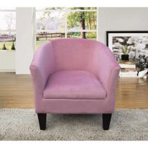 Sleepon Brushed Velvet Tub Chair In Pink