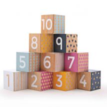 Bigjigs Toys 10 Wooden Number Blocks Sorting Toy