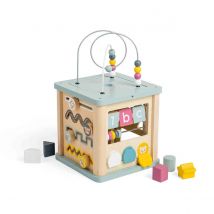 Bigjigs Toys Wooden Activity Cube With Shape Sorter