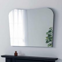 Yearn Mirrors Irregular Frameless Black Overmantle Mirror 106X78Cm