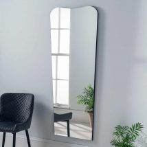 Yearn Mirrors Irregular Frameless Black Full Length Mirror 168X76Cm
