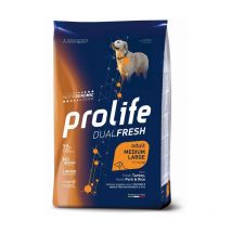 Prolife Dual Fresh Adult Medium/Large Tacchino, Maiale e Riso per Cani