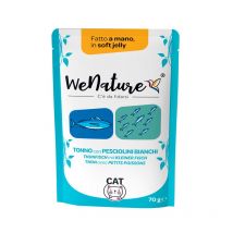 WeNature Tonno con Pesciolini Bianchi Soft Jelly in Busta per Gatti