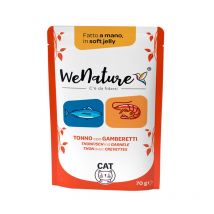 WeNature Tonno con Gamberetti Soft Jelly Umido in Busta per Gatti