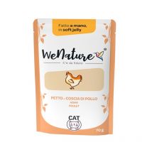 WeNature Petto e Coscia di Pollo Soft Jelly Umido in Busta per Gatti