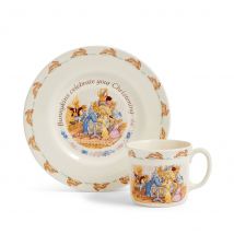 Royal Doulton Bunnykins Christening Childrens Set: Christening Plate and 1 Handled Hug-a-Mug