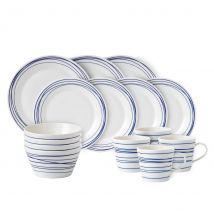 Pacific Blue Lines 16 Piece Dinner Set