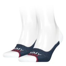 Tommy Hilfiger Underwear - Socquettes Tommy Hilfiger Underwear En Coton Stretch Mélangé Blanc Et Bleu Marine - Bleu