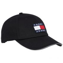 Tommy Jeans - Casquette Tommy Hilfiger En Coton Organique Noir Avec Logo Brodé - Noire