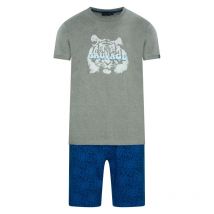 Arthur - Pyjama Court Arthur Fermée Multicolore Avec Manches Courtes Et Col Rond - Multicolore