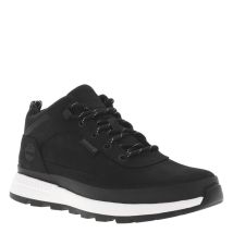 Timberland - Sneakers Timberland En Cuir Noires Et à Lacets Ronds - Noires