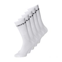 Jack & Jones Junior - Lot De 5 Paires De Chaussettes Junior Garçon Jack & Jones Coton Mélangé Blanches - Blanches