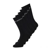 Jack & Jones Junior - Lot De 5 Paires De Chaussettes Junior Garçon Jack & Jones Coton Mélangé Noires - Noires