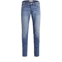 Jack & Jones + - Jean Bleu Jack & Jones + à Coupe Regular Effet Délavé Glenn - Bleu